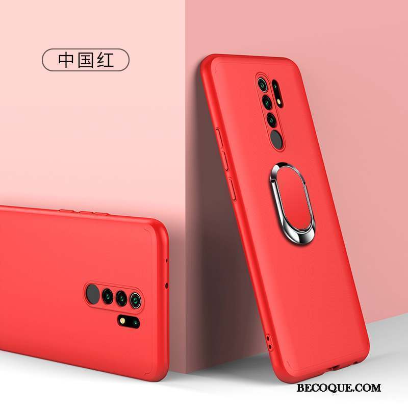 Redmi 9 Coque Protection Rouge Étui Tempérer Personnalité Très Mince