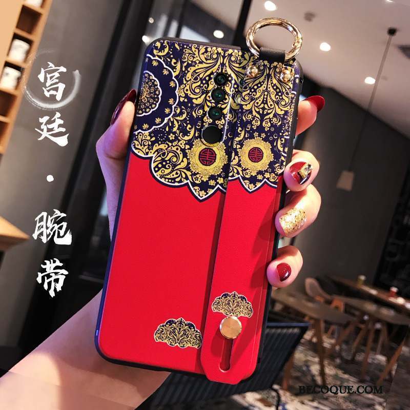 Redmi 9 Coque Silicone Petit Palais Rouge Étui Bleu