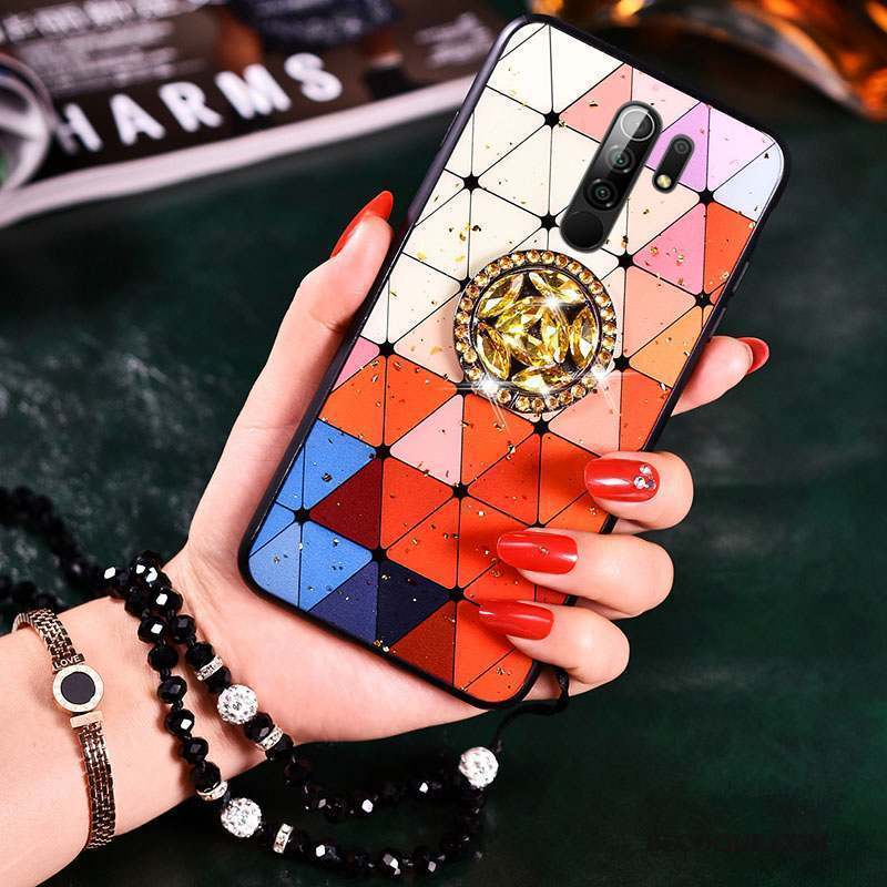 Redmi 9 Coque Tendance Protection Cœur Silicone Fluide Doux Incassable