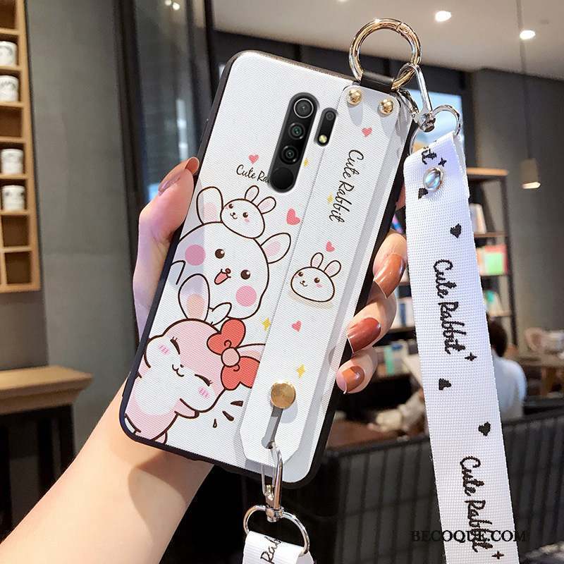 Redmi 9 Coque Tout Compris Petit Étui Dessin Animé Rouge Noir