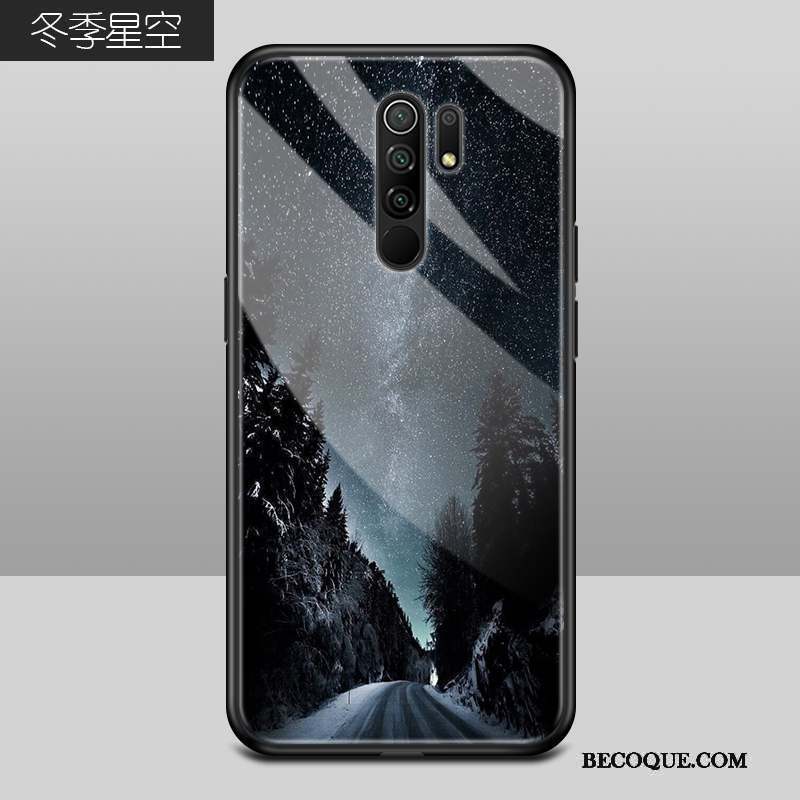 Redmi 9 Silicone Personnalité Coque Verre Mode Tout Compris