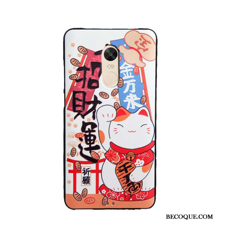 Redmi Note 4x Coque Dessin Animé Fluide Doux Gaufrage Rouge Business Bleu