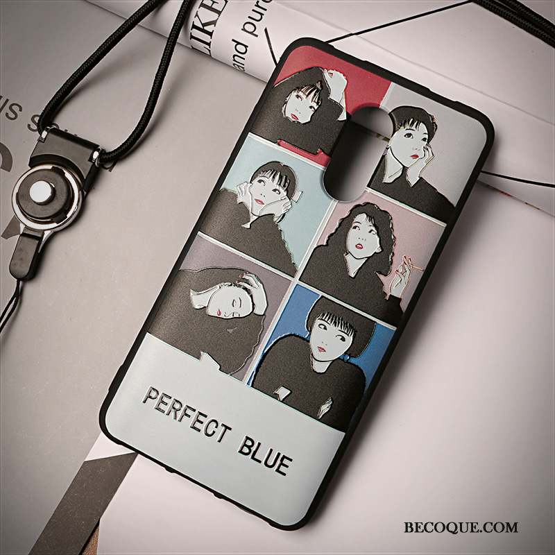 Redmi Note 4x Coque Dessin Animé Ornements Suspendus Support Fluide Doux Anneau Silicone