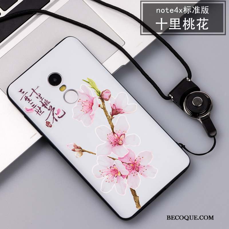 Redmi Note 4x Coque Incassable Ornements Suspendus Tout Compris Rose Fluide Doux Tendance