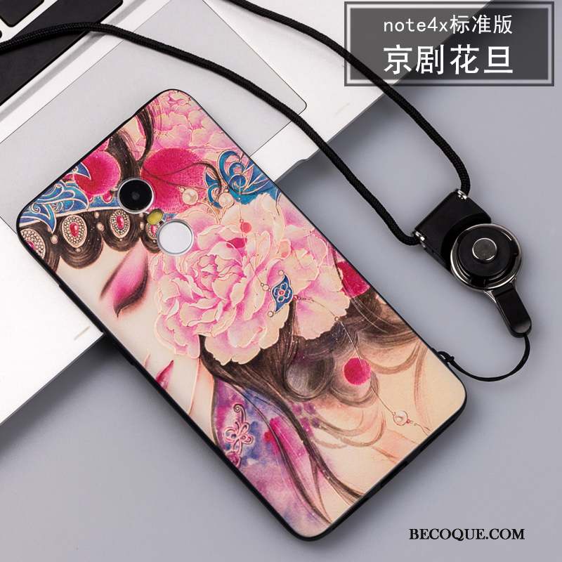 Redmi Note 4x Coque Incassable Ornements Suspendus Tout Compris Rose Fluide Doux Tendance