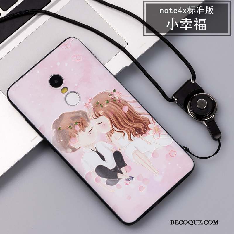 Redmi Note 4x Coque Incassable Ornements Suspendus Tout Compris Rose Fluide Doux Tendance