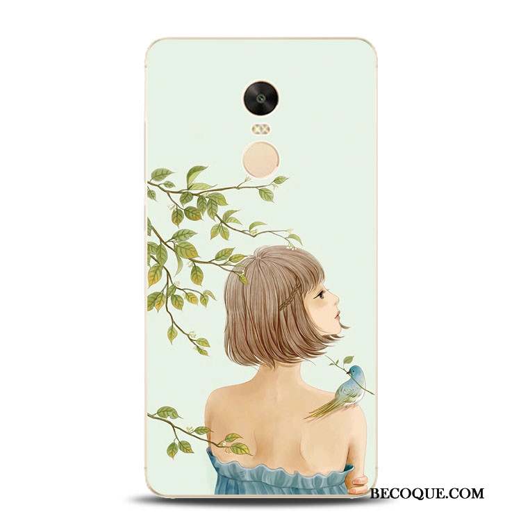 Redmi Note 4x Coque Incassable Silicone Rouge Gaufrage Vert Fleur