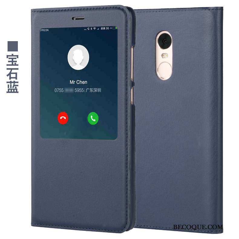 Redmi Note 4x Coque Incassable Étui Protection Noir Étui En Cuir Petit