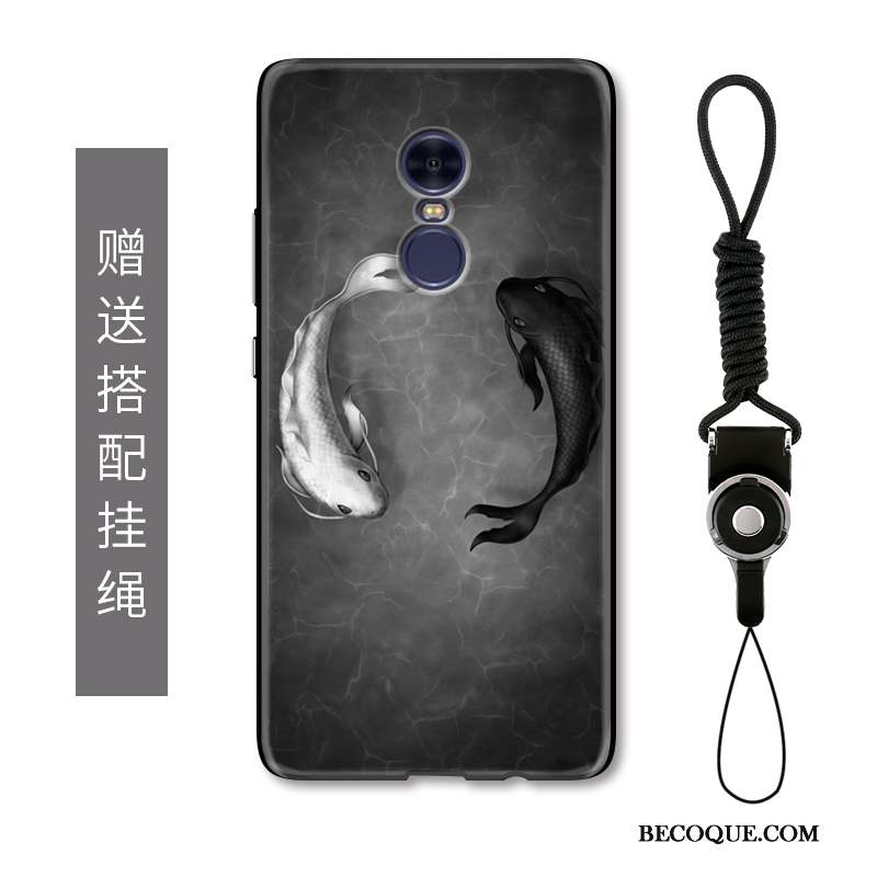 Redmi Note 4x Coque Petit Squid Créatif De Téléphone Noir