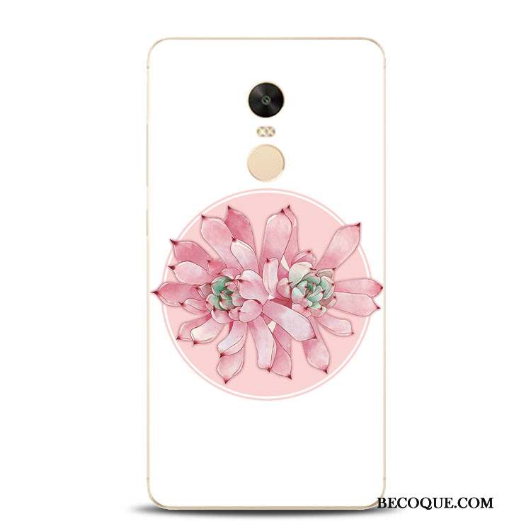 Redmi Note 4x Coque Rose Tout Compris Silicone Support Fleur De Pêche Gaufrage