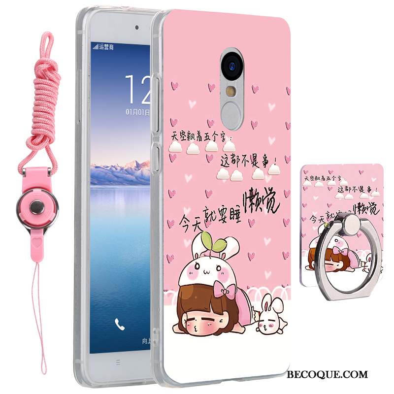 Redmi Note 4x Coque Rouge Protection Incassable Dessin Animé Ornements Suspendus Silicone