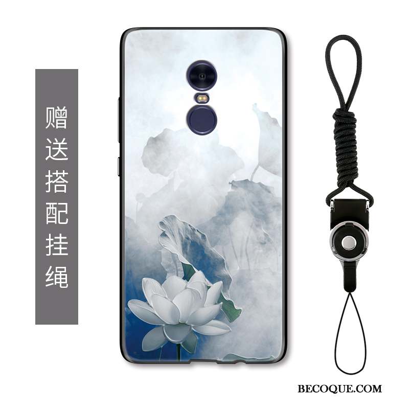 Redmi Note 4x Coque Vintage Ornements Suspendus Style Chinois Étui Blanc Protection