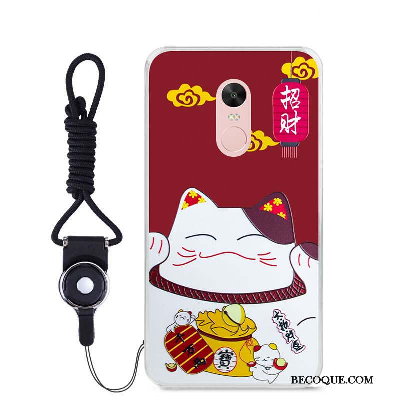 Redmi Note 4x Coque Étui Petit Gris Couleur Rouge Dessin Animé