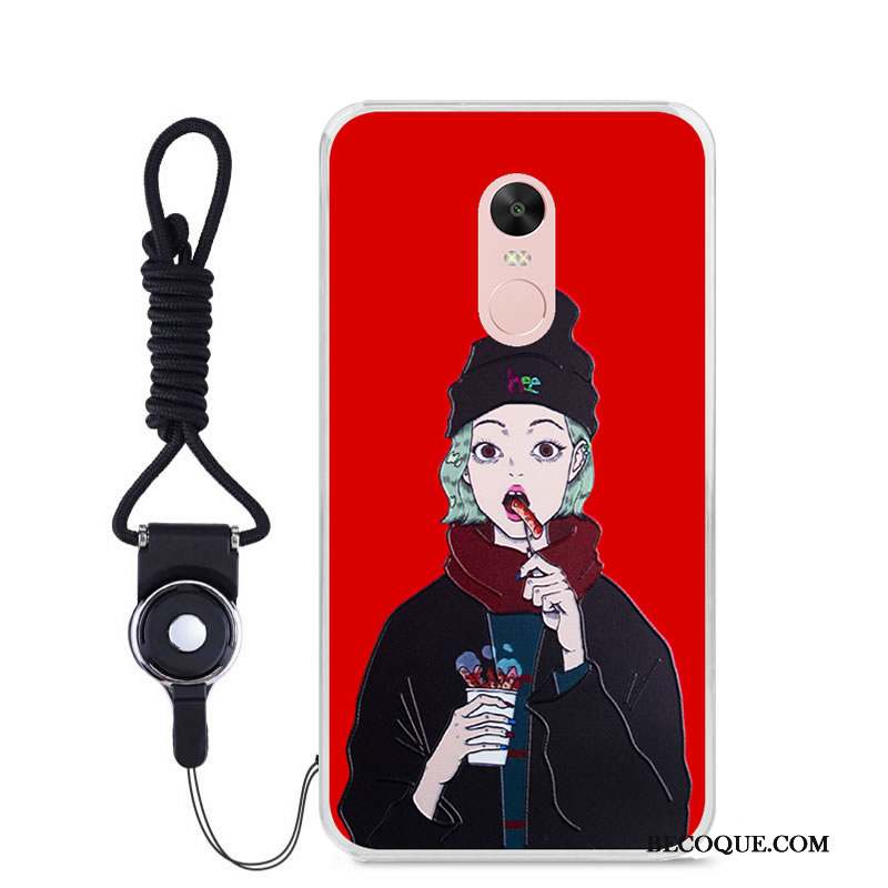 Redmi Note 4x Coque Étui Petit Gris Couleur Rouge Dessin Animé