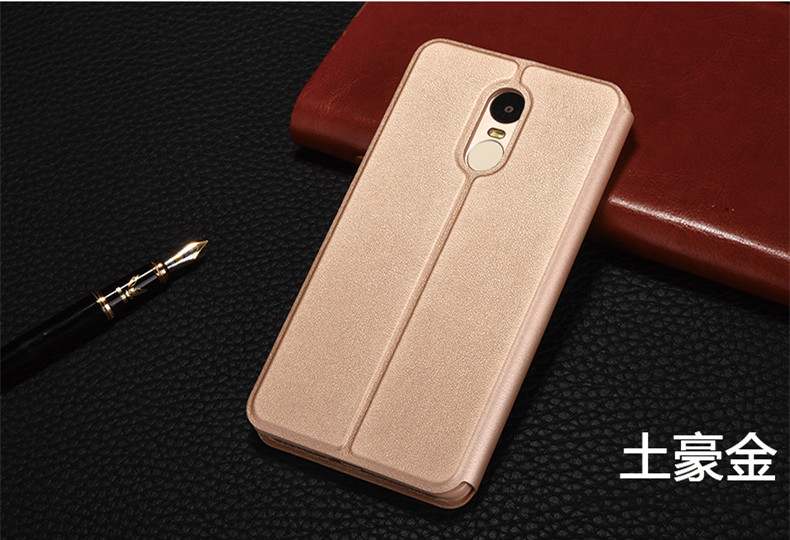 Redmi Note 4x Housse Étui En Cuir Téléphone Portable Petit Rouge Coque De Téléphone