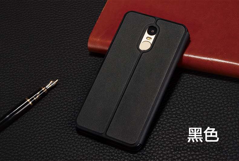 Redmi Note 4x Housse Étui En Cuir Téléphone Portable Petit Rouge Coque De Téléphone