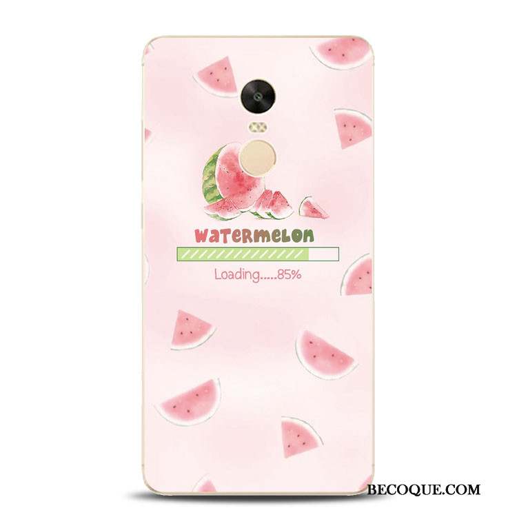 Redmi Note 4x Pastèque Support Coque Silicone Gaufrage Rouge
