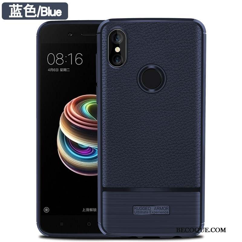 Redmi Note 5 Créatif Personnalité Coque Fluide Doux Étui Bleu