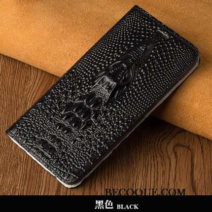 Redmi Note 5 Pro Coque Protection Cuir Véritable Fluide Doux Dragon Rouge Personnalité