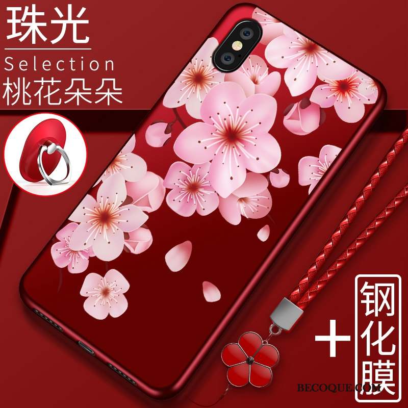 Redmi Note 5 Pro Rouge Silicone Tendance Délavé En Daim Coque De Téléphone Créatif
