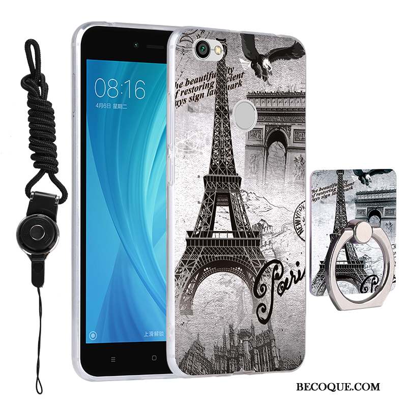 Redmi Note 5a Coque De Téléphone Boucle Anneau Ornements Suspendus Incassable Jaune