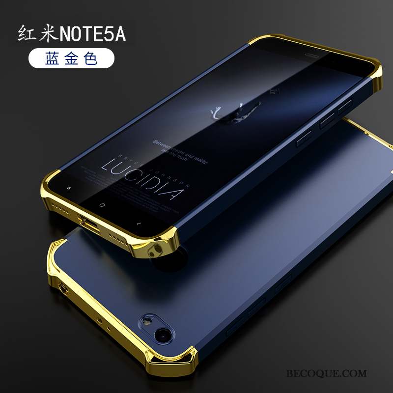 Redmi Note 5a Coque De Téléphone Couleur Unie Délavé En Daim Protection Haute Or