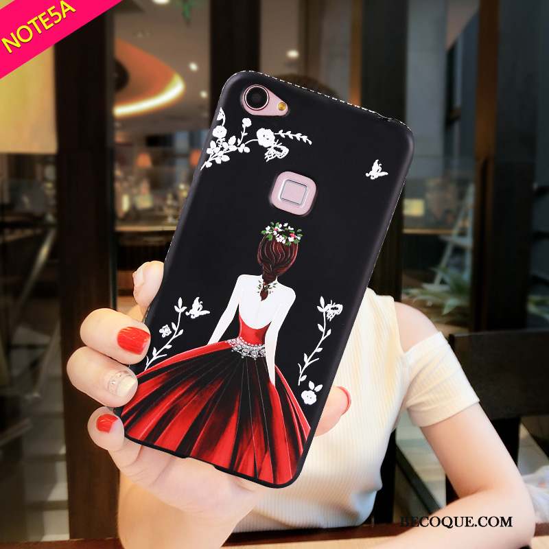 Redmi Note 5a Coque De Téléphone Rouge Noir Nouveau Ornements Suspendus Fluide Doux