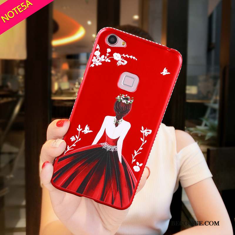 Redmi Note 5a Coque De Téléphone Rouge Noir Nouveau Ornements Suspendus Fluide Doux