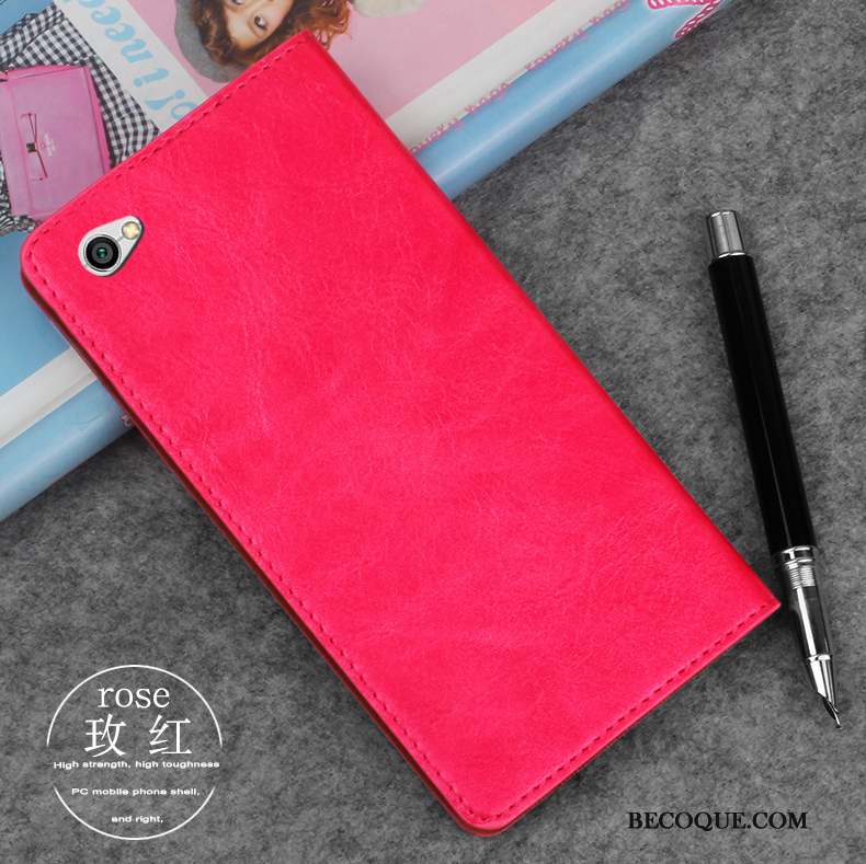 Redmi Note 5a Coque De Téléphone Silicone Étui Protection Rouge Étui En Cuir