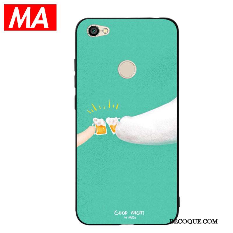 Redmi Note 5a Coque Haute Dessin Animé Silicone Ours Rouge Bleu Clair