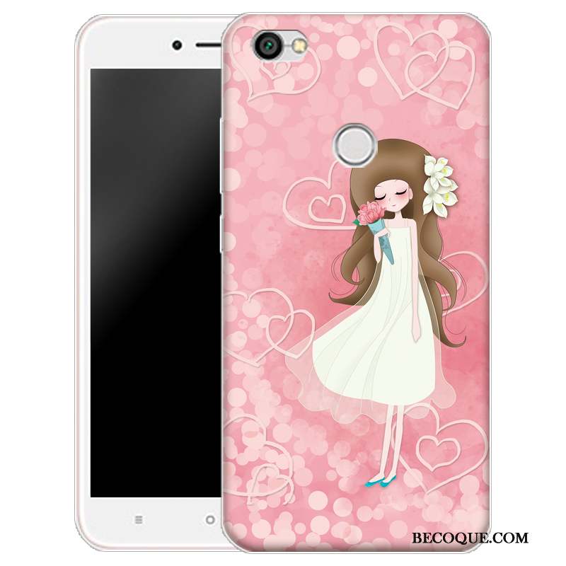 Redmi Note 5a Coque Incassable Petit Rose Fluide Doux Silicone Étui