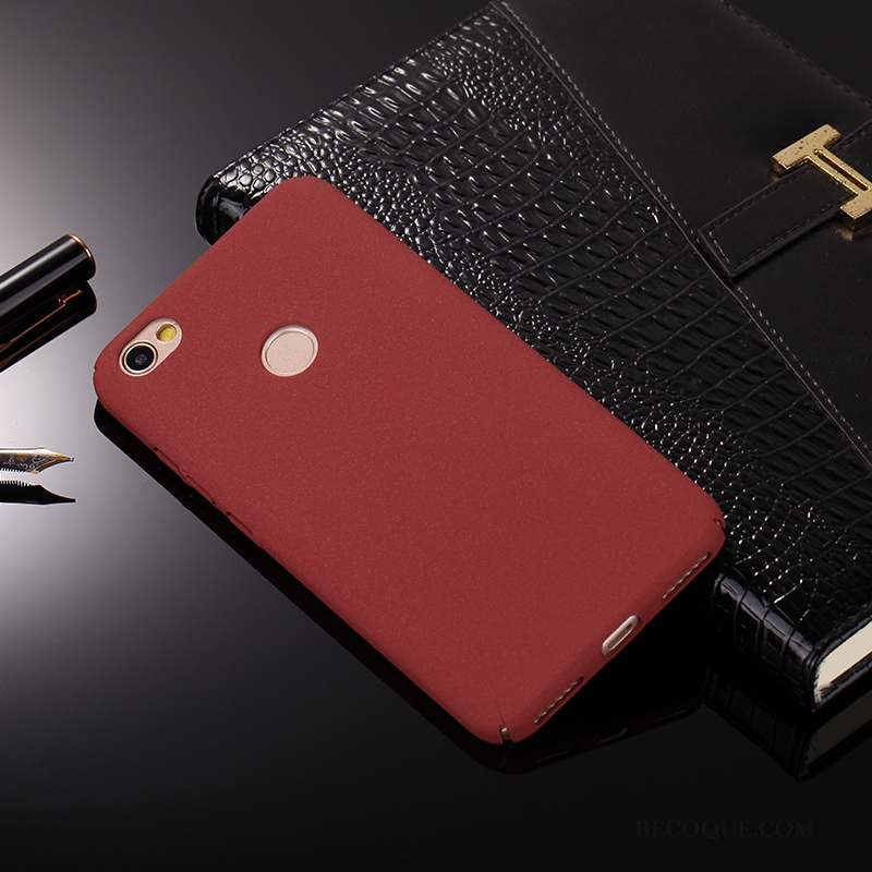 Redmi Note 5a Coque Noir Rouge Délavé En Daim Difficile Protection