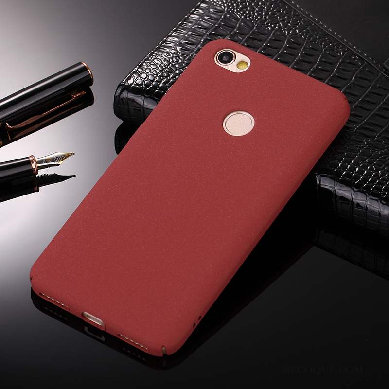 Redmi Note 5a Coque Noir Rouge Délavé En Daim Difficile Protection