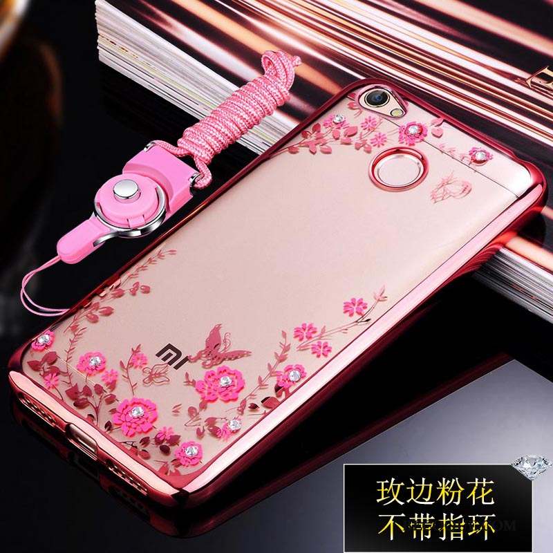 Redmi Note 5a Coque Rose Ornements Suspendus Protection Tout Compris Rouge Petit