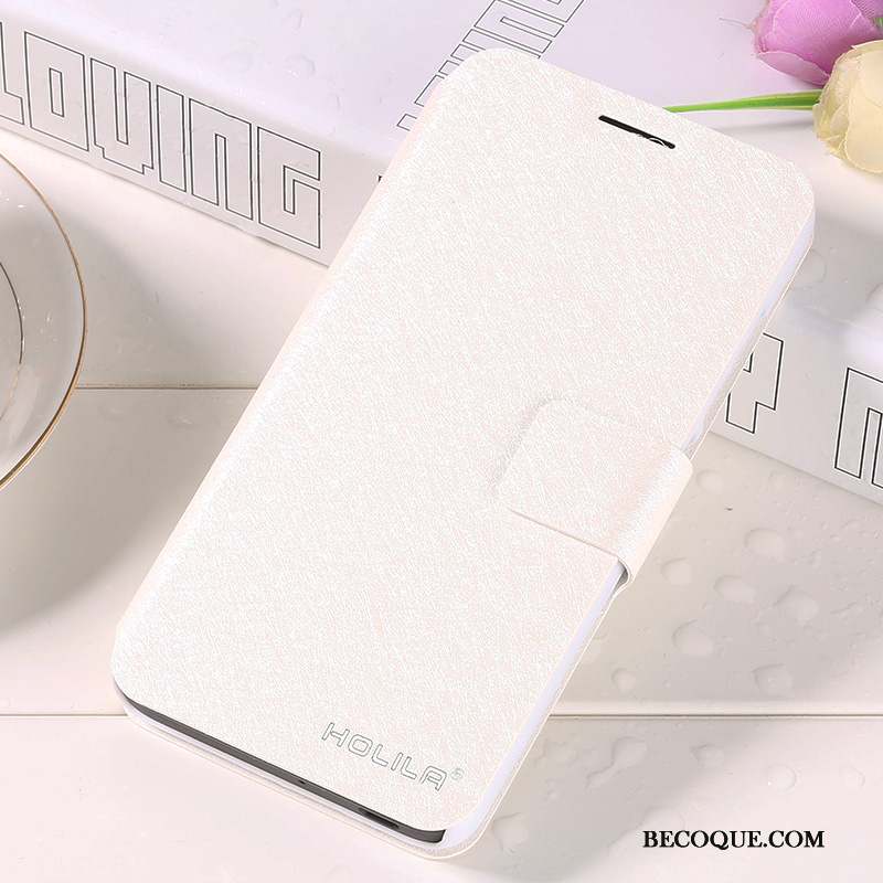 Redmi Note 5a Coque Rouge Étui En Cuir Incassable Blanc Protection Clamshell