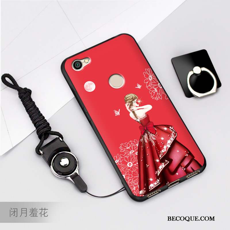 Redmi Note 5a Coque Silicone Haute Rouge Petit Tout Compris Noir