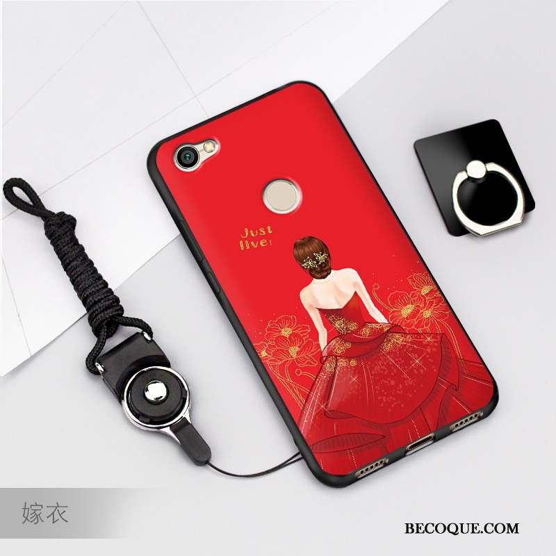 Redmi Note 5a Coque Silicone Haute Rouge Petit Tout Compris Noir