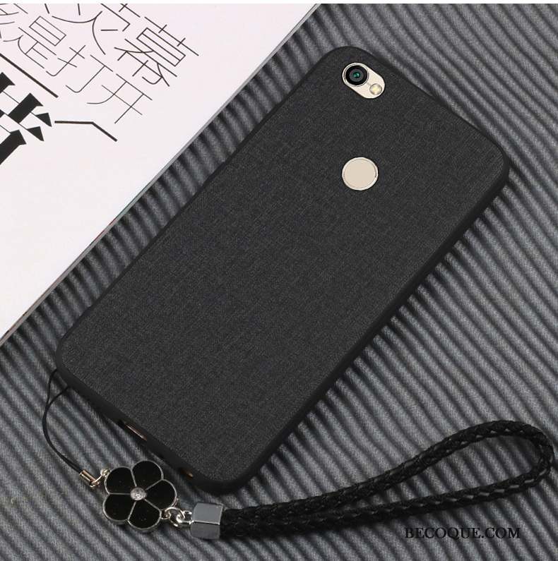 Redmi Note 5a Coque Silicone Téléphone Portable Simple Cuir Protection Rouge