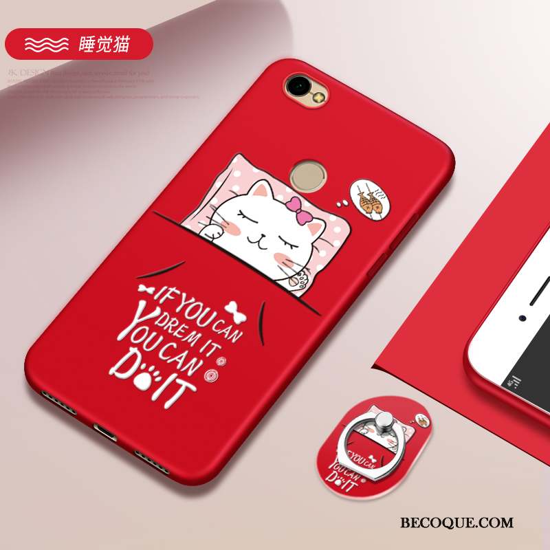Redmi Note 5a Coque Tout Compris Rouge Incassable Délavé En Daim Fluide Doux Étui