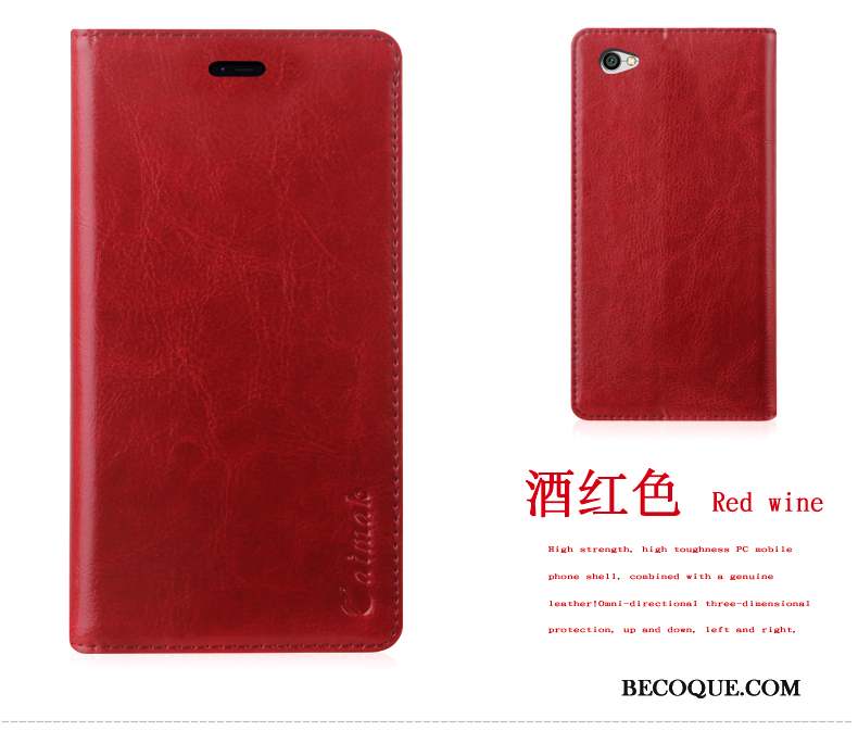 Redmi Note 5a Coque Étui Protection Étui En Cuir Silicone Incassable Rouge