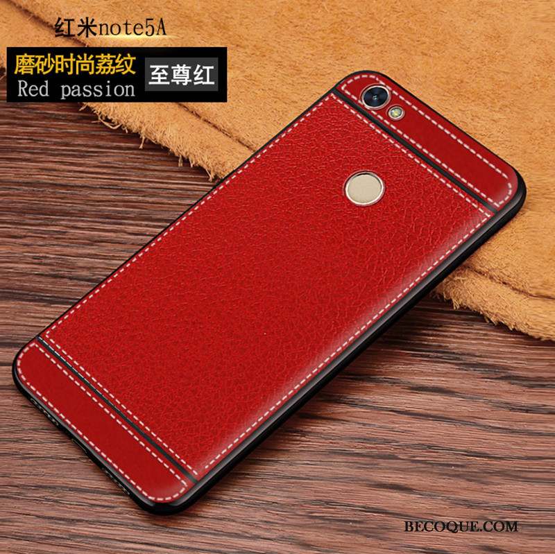Redmi Note 5a Fluide Doux Coque De Téléphone Haute Tout Compris Rouge Étui