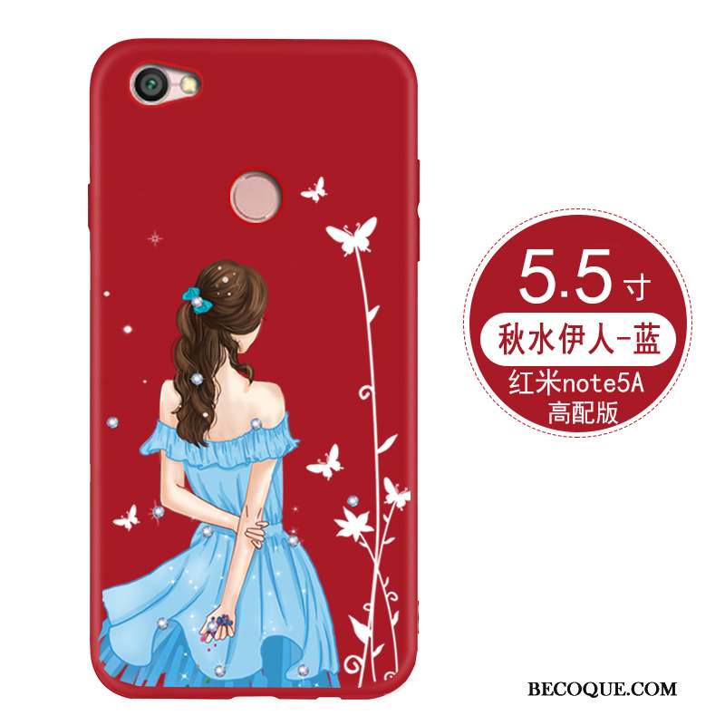 Redmi Note 5a Rouge Personnalité Créatif Fluide Doux Protection Coque De Téléphone
