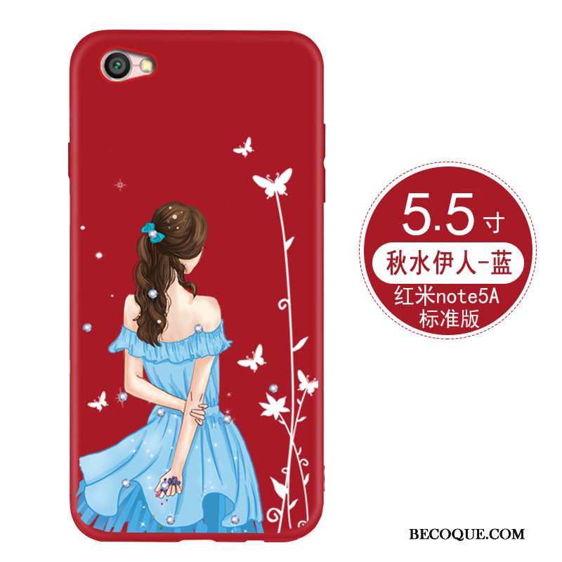 Redmi Note 5a Rouge Personnalité Créatif Fluide Doux Protection Coque De Téléphone