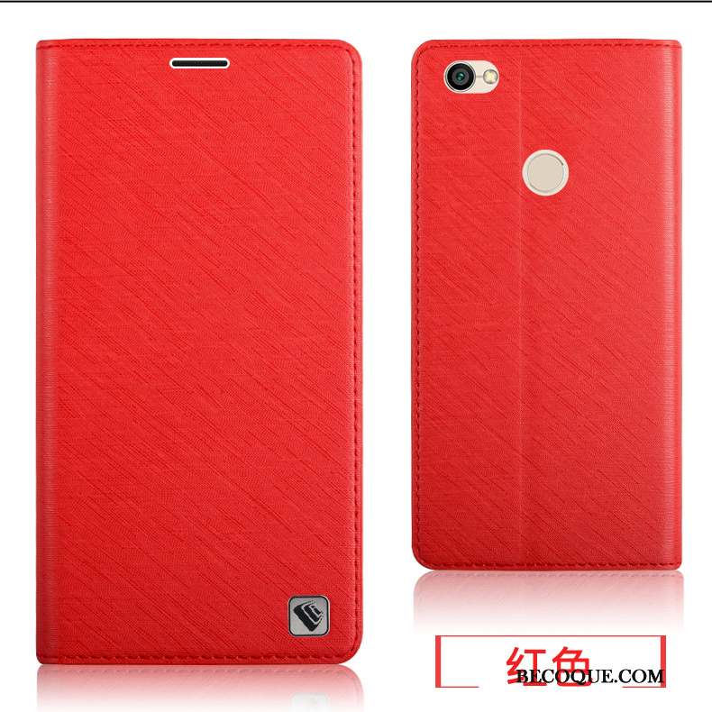 Redmi Note 5a Étui En Cuir Coque Rouge Silicone Fluide Doux Téléphone Portable