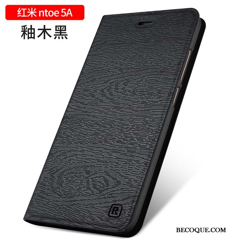 Redmi Note 5a Étui En Cuir Incassable Coque De Téléphone Rouge Protection Clamshell