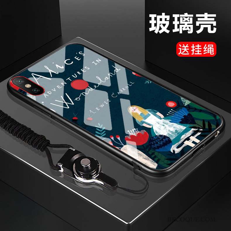 Redmi Note 6 Pro Coque De Téléphone Personnalité Étui Rouge Protection Noir