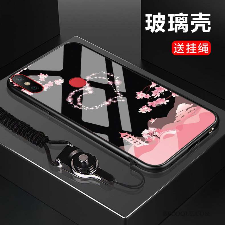 Redmi Note 6 Pro Coque De Téléphone Personnalité Étui Rouge Protection Noir