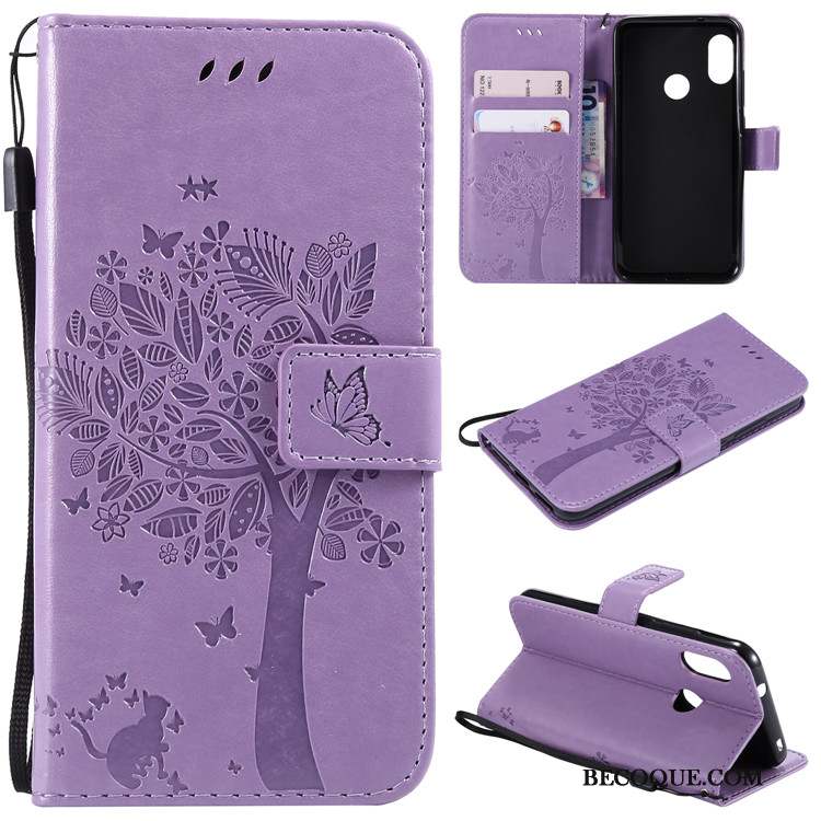 Redmi Note 6 Pro Coque Dessin Animé Protection Étui En Cuir Rose Incassable Tout Compris