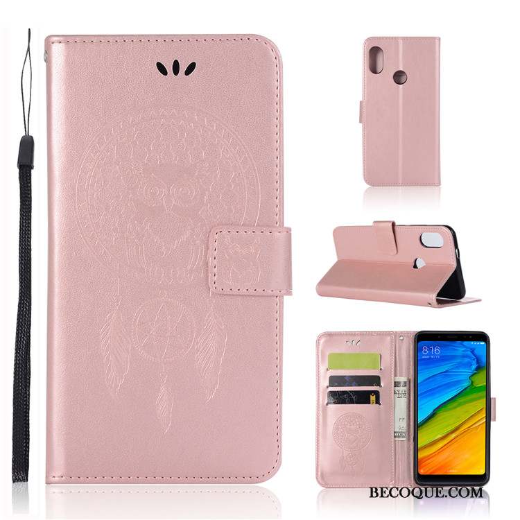 Redmi Note 6 Pro Coque Dessin Animé Protection Étui En Cuir Rose Incassable Tout Compris