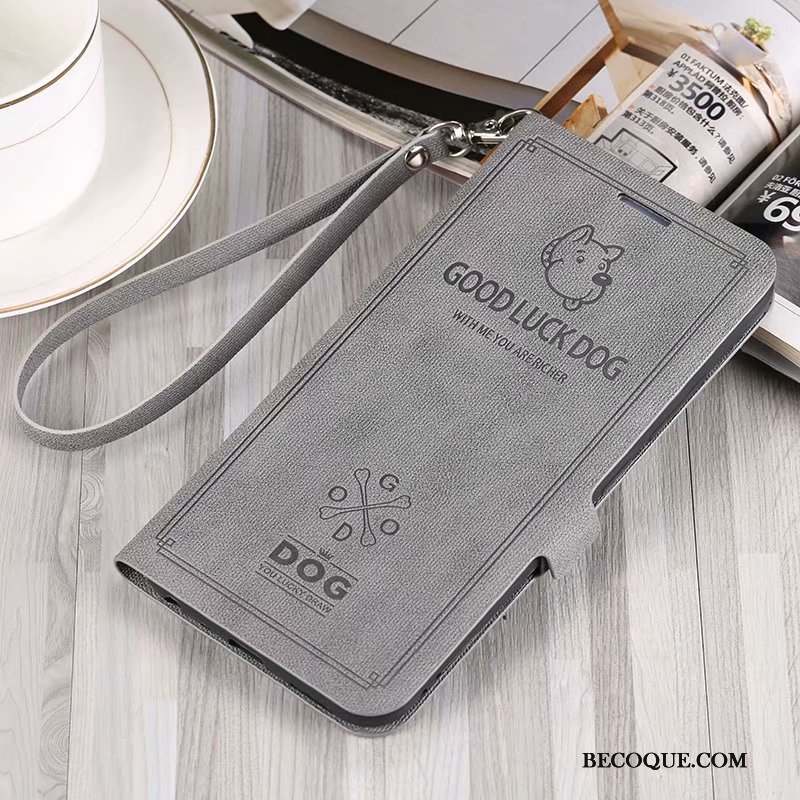 Redmi Note 6 Pro Coque Tout Compris Clamshell Incassable Personnalité Vintage Gris